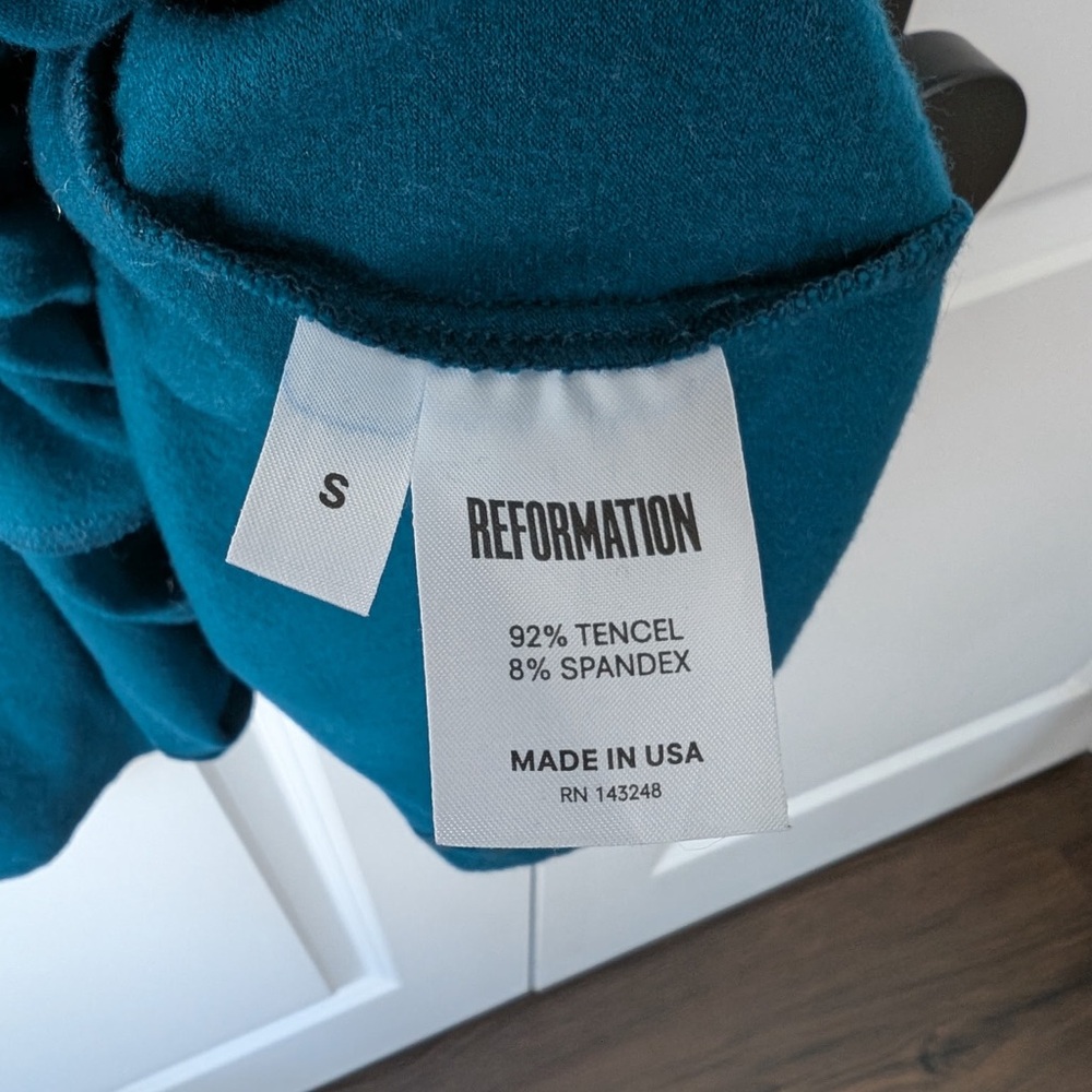 Reformation Carter Dress Teal (Size S) - Picture 6 of 10